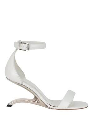 NEW ALEXANDER MCQUEEN women's arc high heel sandals in ivory